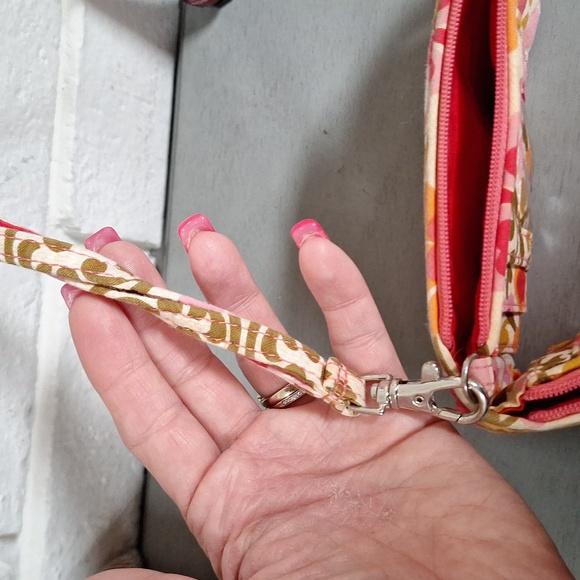 Vera Bradley Floral Pink and Yellow Wristlet & Beauty Bundle. - Picture 9 of 12